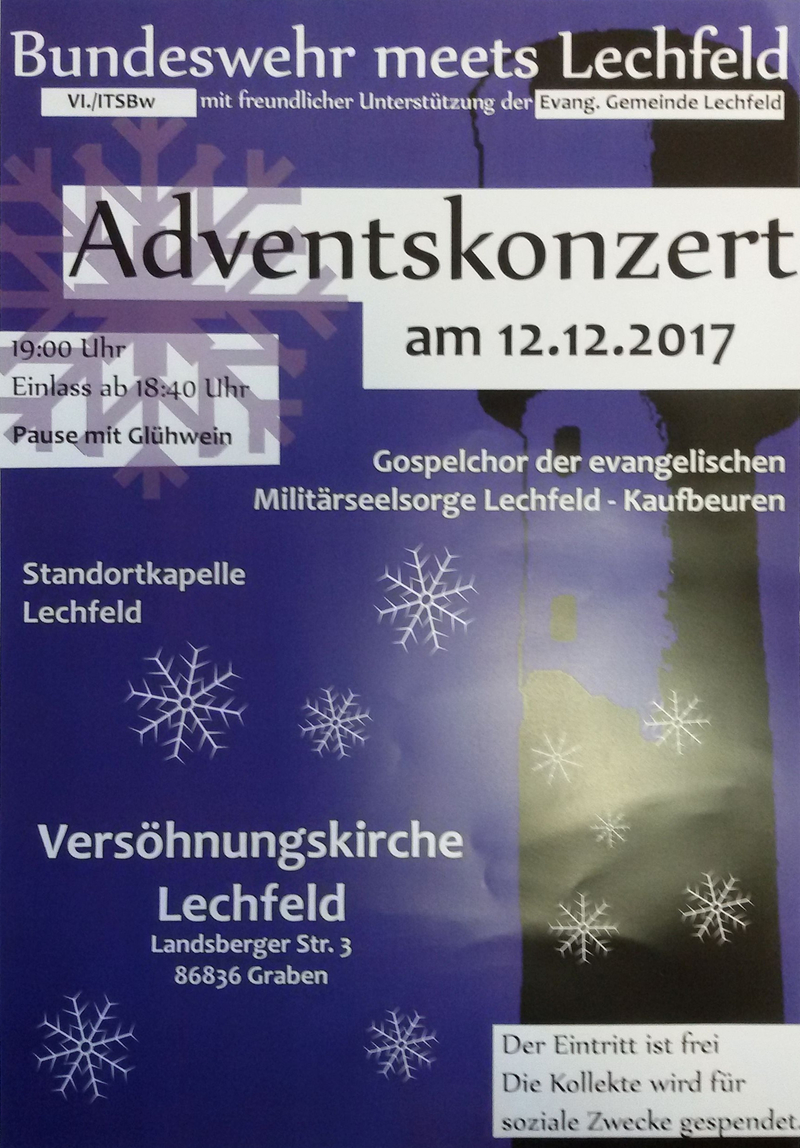 Plakat Adventskonzert am 12.12.2017